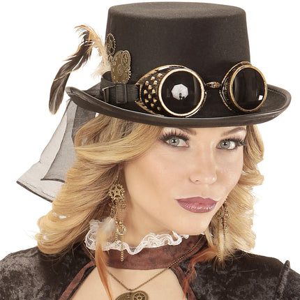Cappello Occhiali Steampunk