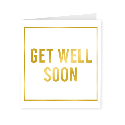 Biglietto Get Well Soon Oro Bianco 15cm