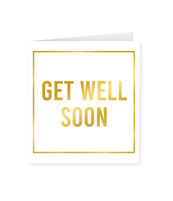 Biglietto Get Well Soon Oro Bianco 15cm