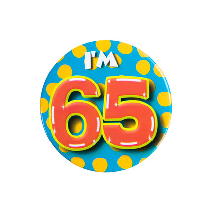 Ho 65 anni Pulsante 65 Anni 5,5 cm