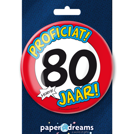Pulsante 80 anni Cartello stradale 10,2 cm