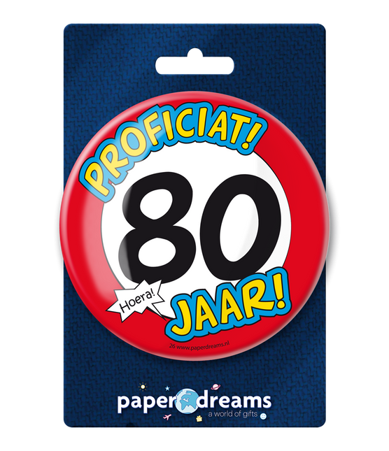 Pulsante 80 anni Cartello stradale 10,2 cm