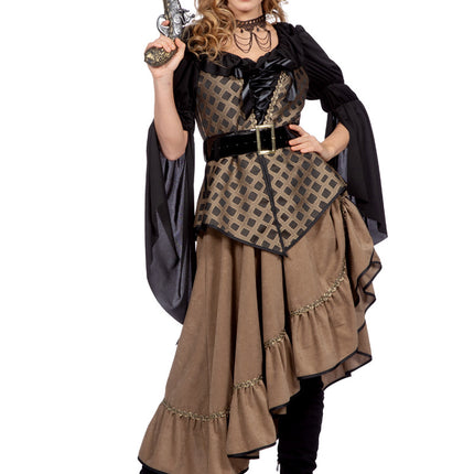 Abito da pirata marrone da donna
