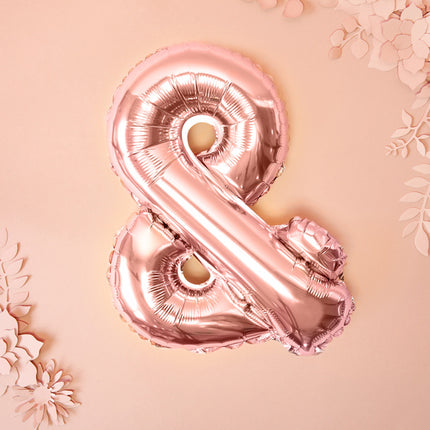 Palloncino in foil Lettera e Oro Rosa Vuoto 35 cm
