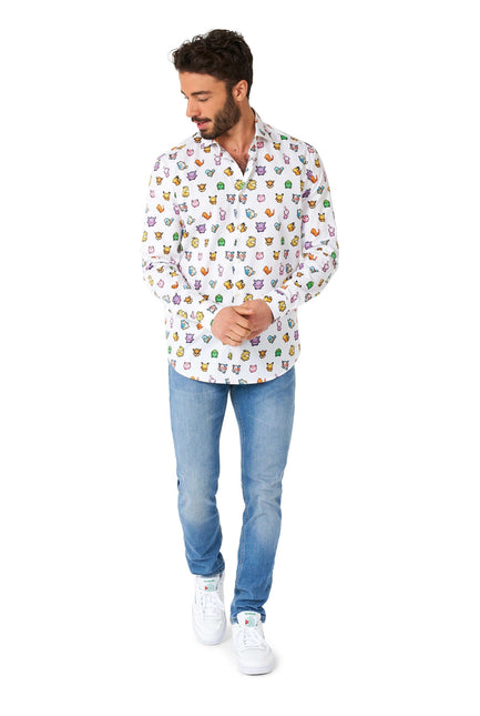 Camicia Pixel Pokémon Uomo <tc>OppoSuits</tc>