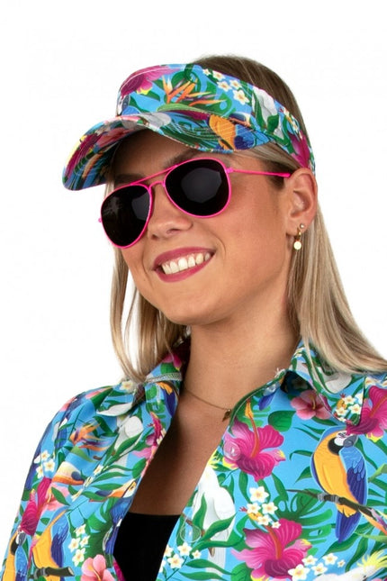 Visiera parasole Hawaii Print Blu