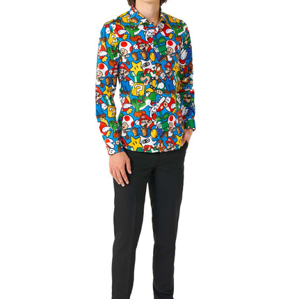 Camicia Super Mario Ragazzo Adolescente <tc>OppoSuits</tc>