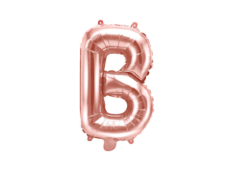 Palloncino in foil Lettera B Oro Rosa Vuoto 35cm