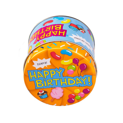 Barattolo di caramelle Happy Birthday 9cm