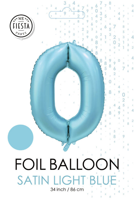 Palloncino figura azzurro 0 anno lucido 86cm