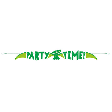Ghirlanda di lettere Dino Party Time 1,53 m