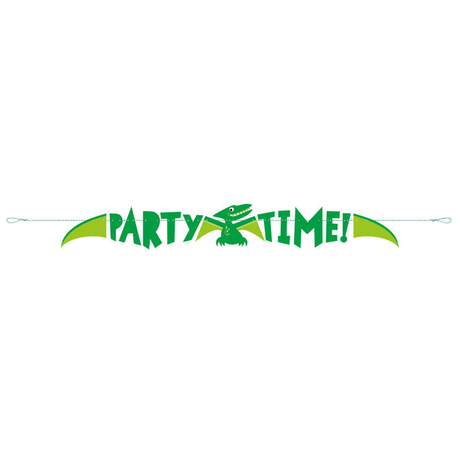 Ghirlanda di lettere Dino Party Time 1,53 m