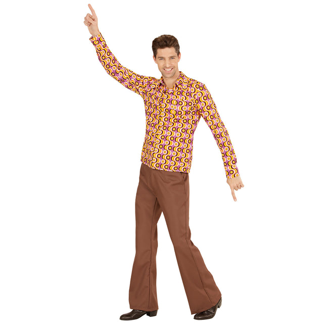 Camicetta Disco 70S Uomo Lilla