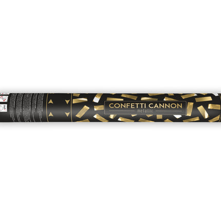 Cannone di coriandoli oro metallizzato 40 cm