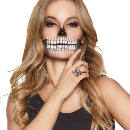 Anelli teschio di Halloween 8 pezzi