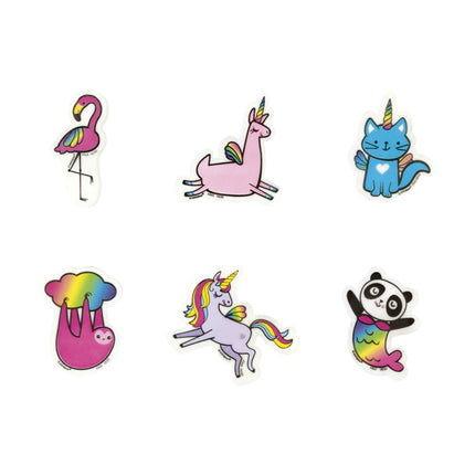 Gomme per matita animali 6 pezzi