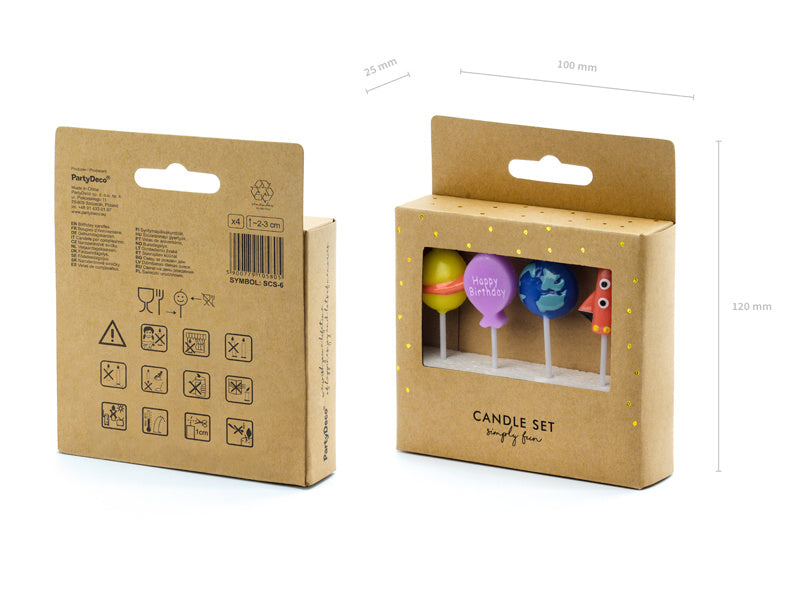 Candele spaziali 3cm 4pz