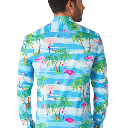 Camicia Hawaii Flamingo Uomo <tc>OppoSuits</tc>