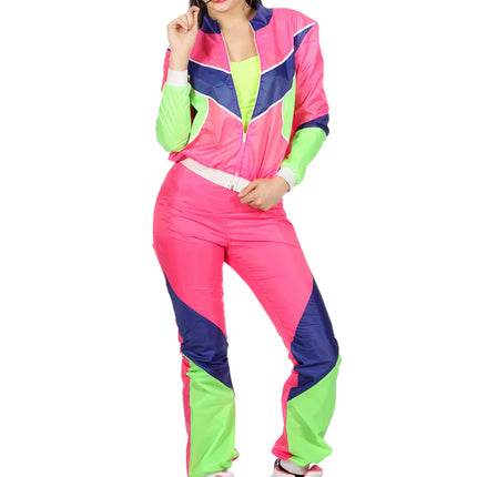 Tuta da ginnastica anni '80 Neon Donna