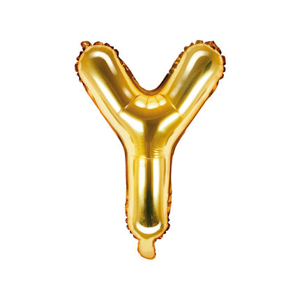 Palloncino in foil Lettera Y Oro Vuoto 35cm