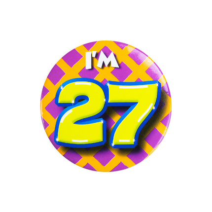 Ho 27 anni Pulsante 27 anni 5,5 cm