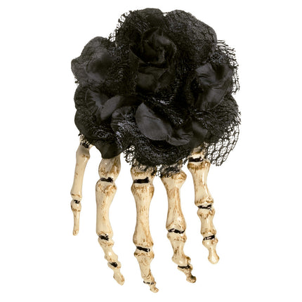 Accessorio per capelli di Halloween Mano di scheletro