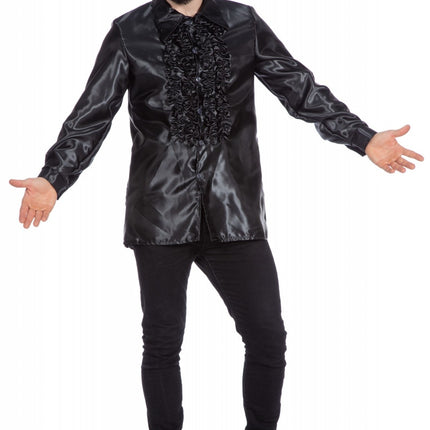 Camicetta Disco con volant nera