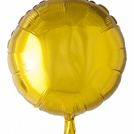 Palloncino ad elio rotondo oro 46cm vuoto