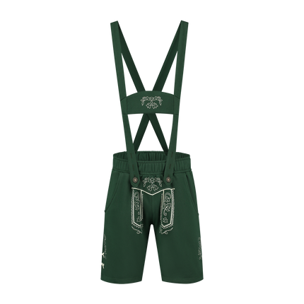 Pantaloni da uomo in pelle verde scuro