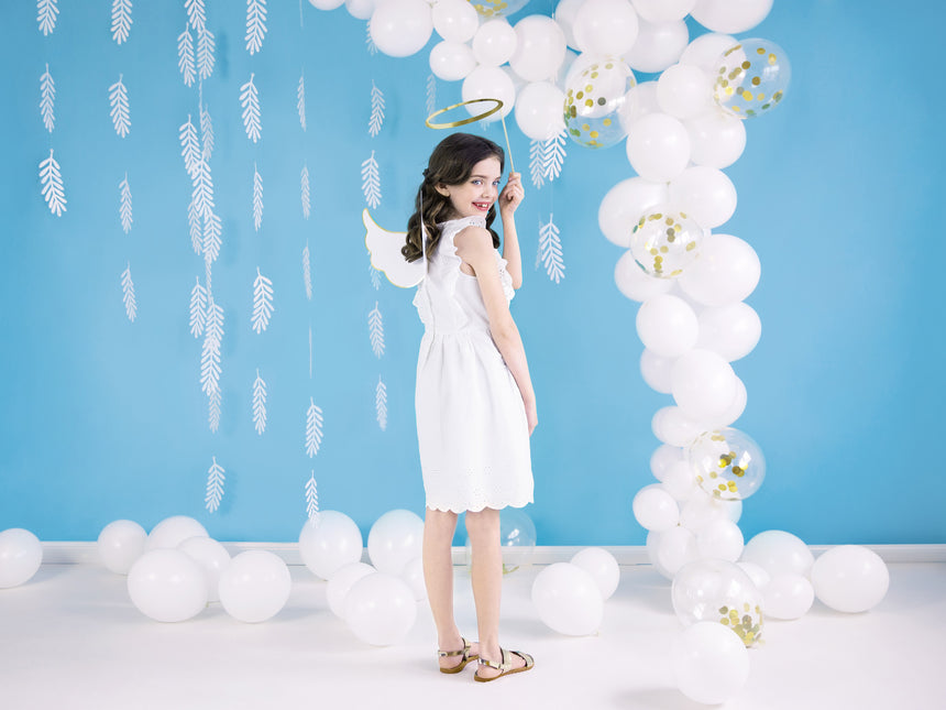 Foglie appese Decorazione bianca 1,8 m