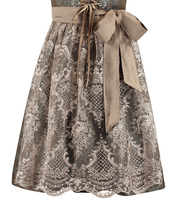 Abito Dirndl verde Oktoberfest Donna Jaquard