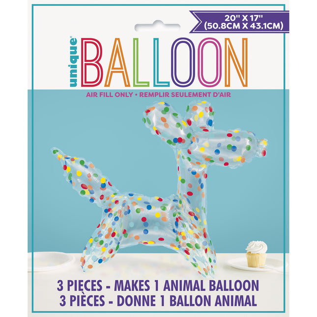 Palloncino cane colorato 76 cm