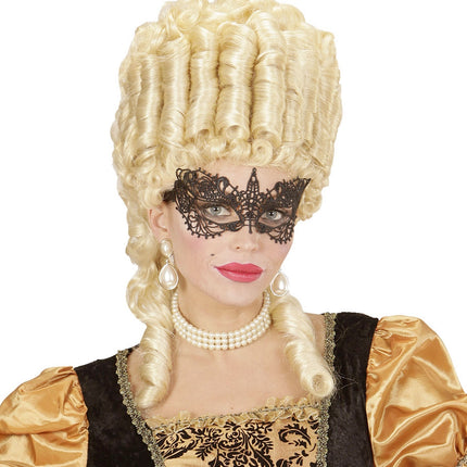 Maschera per gli occhi in pizzo nera