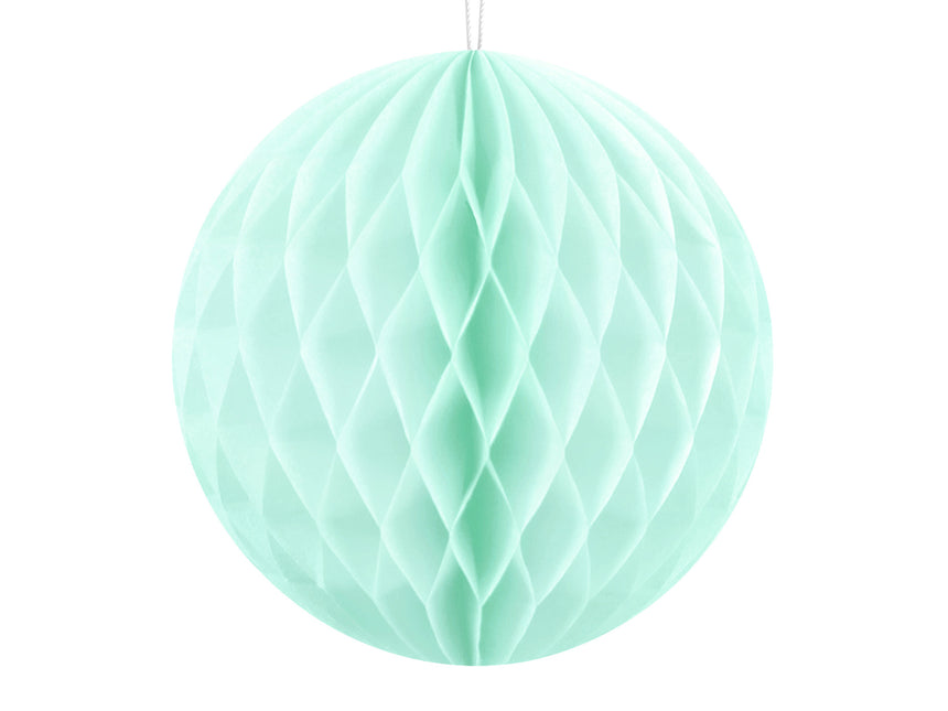 Palla a nido d'ape verde menta 10 cm