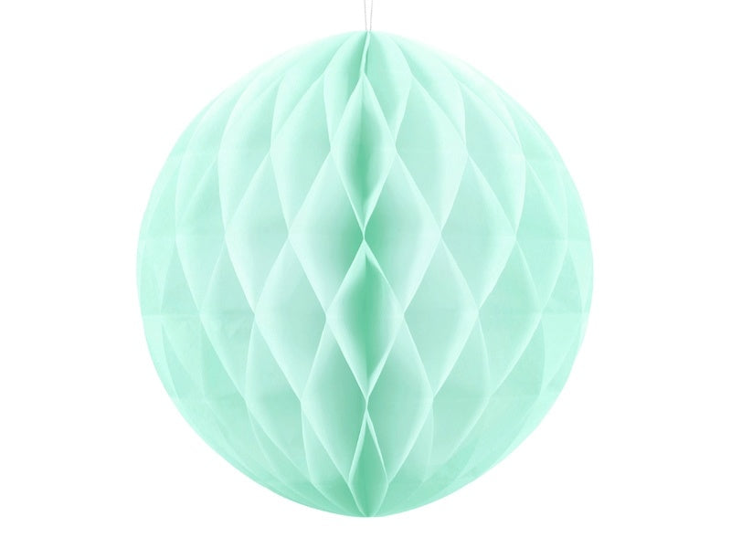 Palla a nido d'ape verde menta 30 cm