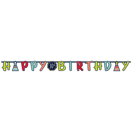 Fionda per lettere Buon Compleanno 10 Anni 3,2m