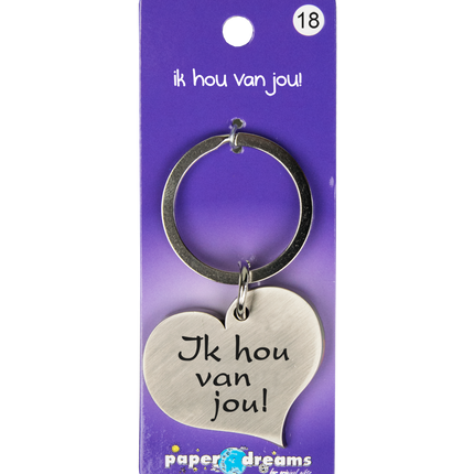 Portachiavi Cuore I Love You 10 cm