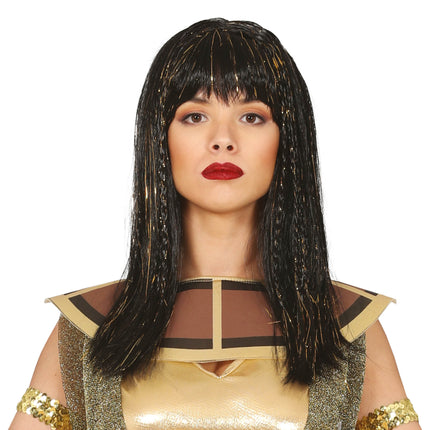 Parrucca Cleopatra nera