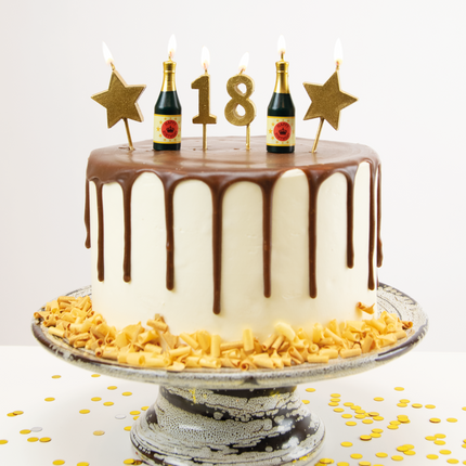 Candele 18 anni Champagne 17,5 cm