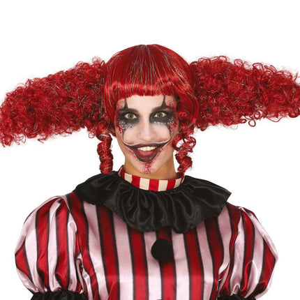 Parrucca Halloween Chignon Rosso