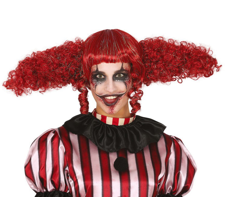 Parrucca Halloween Chignon Rosso