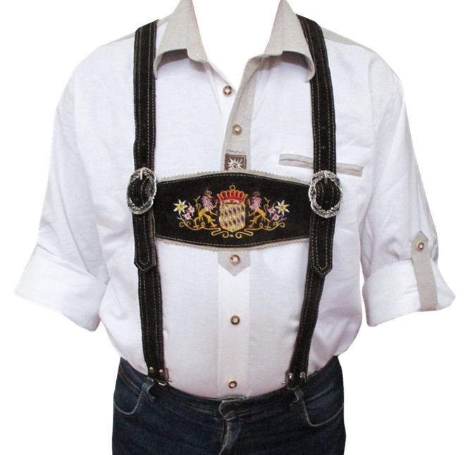 Cintura Oktoberfest con clip marrone/nero