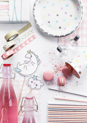 Set di cake topper Unicorno 5 pezzi