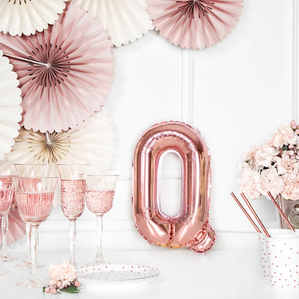 Palloncino in foil Lettera Q Oro Rosa Vuoto 35 cm