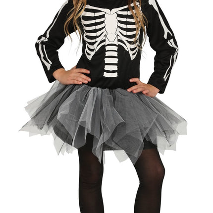Costume di Halloween da scheletro per bambina