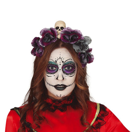 Fiori di Halloween Tiara Grigio