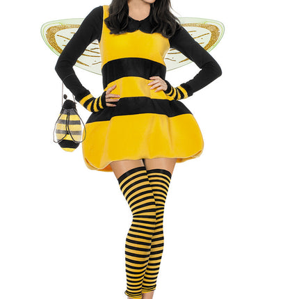 Costume da ape da donna in pile