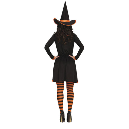 Costume da strega di Halloween da donna arancione