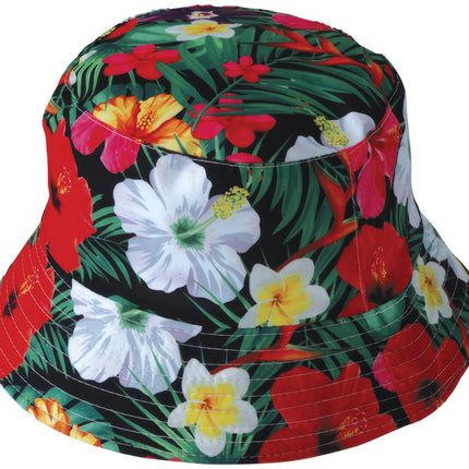 Cappello a secchiello Hawaii Fiori