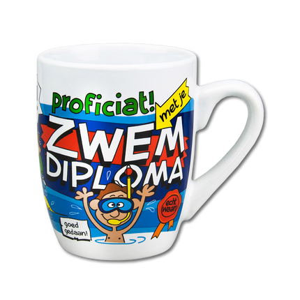 Tazza Diploma di nuoto 12 cm